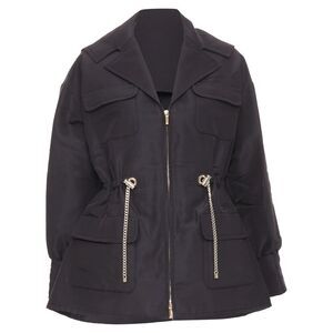 Chanel 2023 Black Silk Utility Jacket